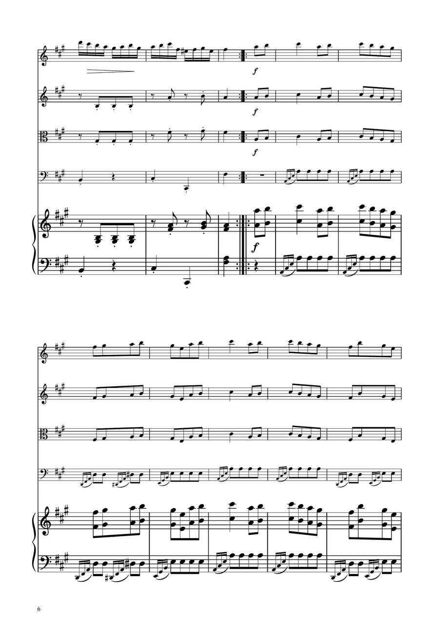 Turkish March - String Quartet String Quartet scores gallery preview page 6
