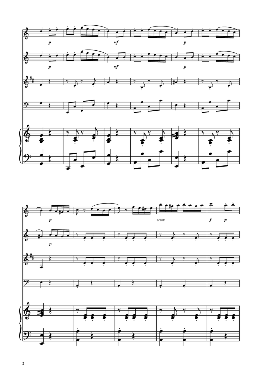 Turkish March - Woodwind Quartet Woodwind Quartet scores gallery preview page 2