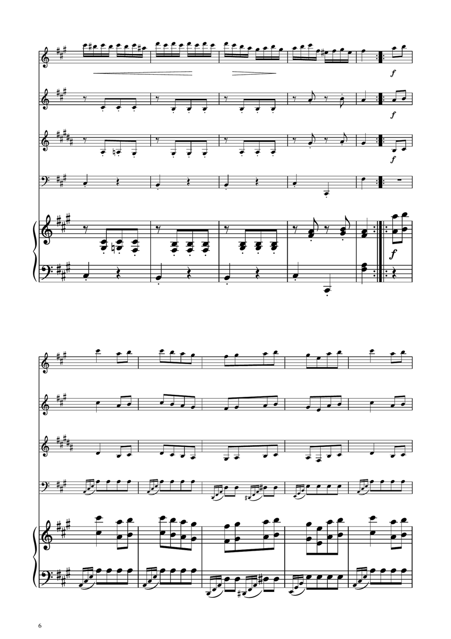 Turkish March - Woodwind Quartet Woodwind Quartet scores gallery preview page 6