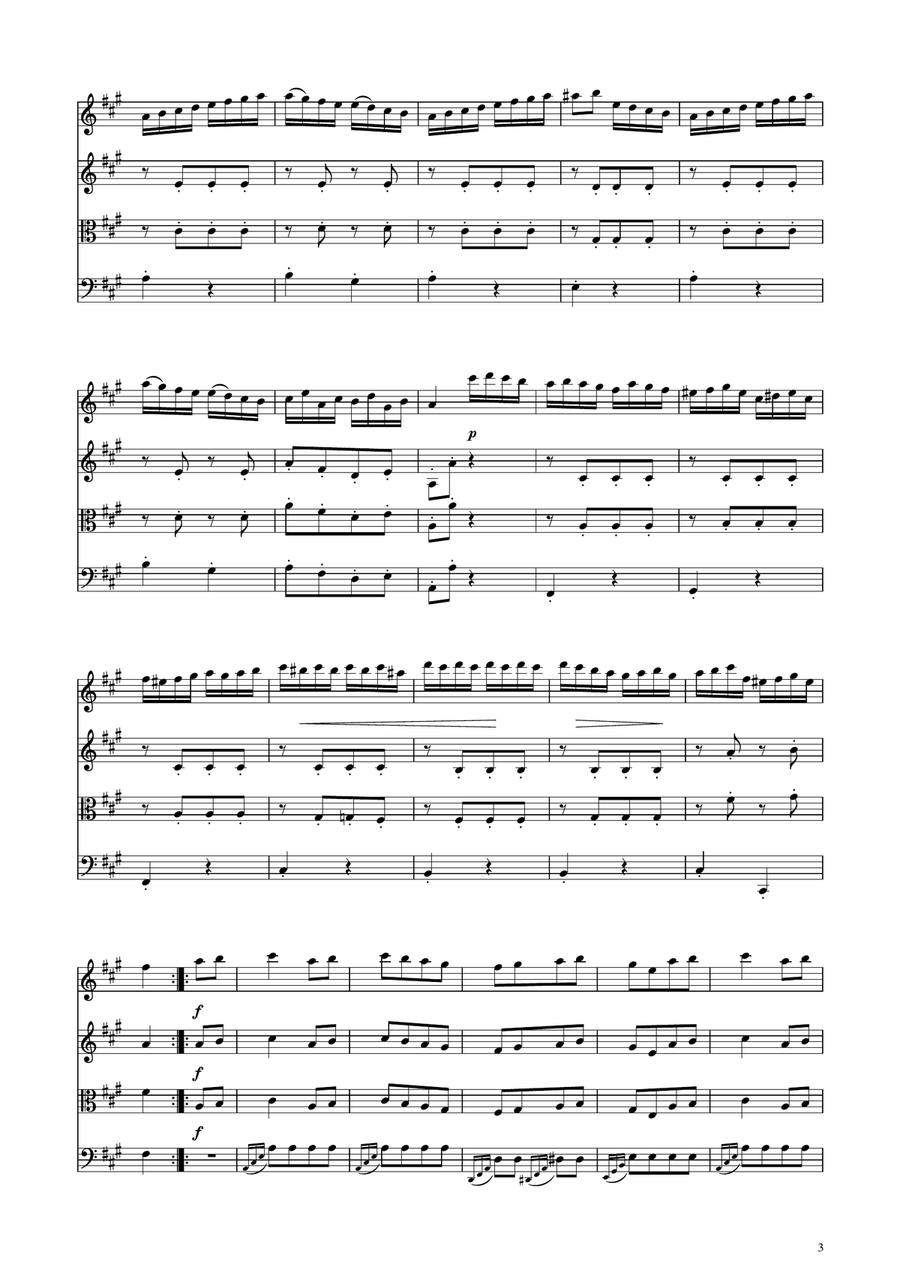 Turkish March - String Quartet String Quartet scores gallery preview page 3