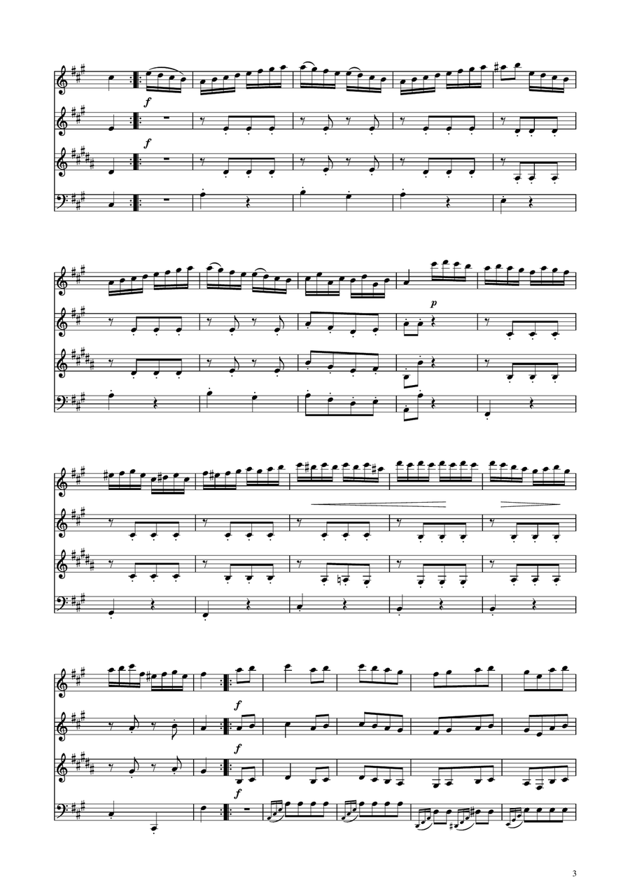Turkish March - Woodwind Quartet Woodwind Quartet scores gallery preview page 3