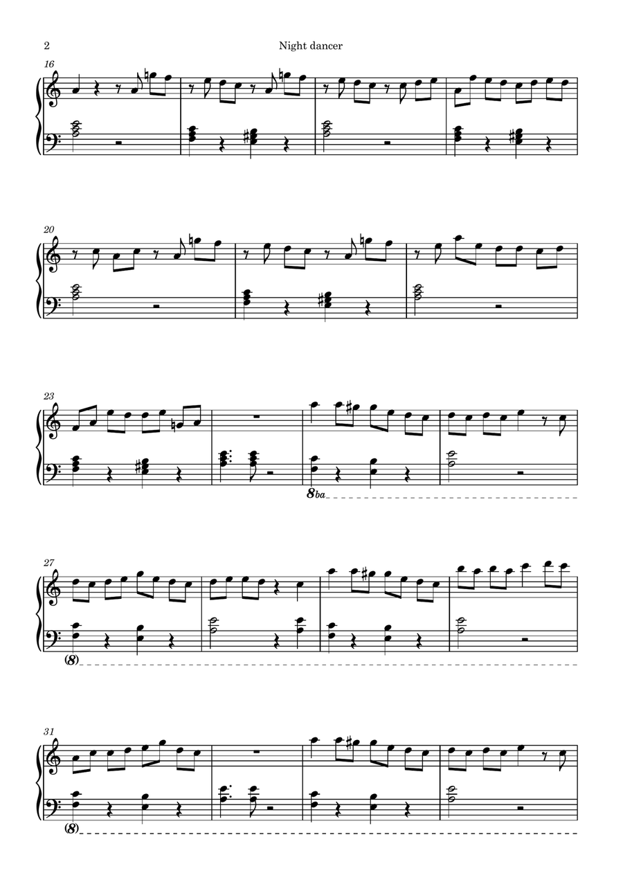 Night Dancer Night Dancer Easy Piano scores gallery preview page 2