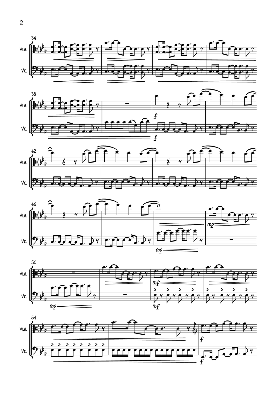 Give Me Everything (Tonight) String Duet scores gallery preview page 2