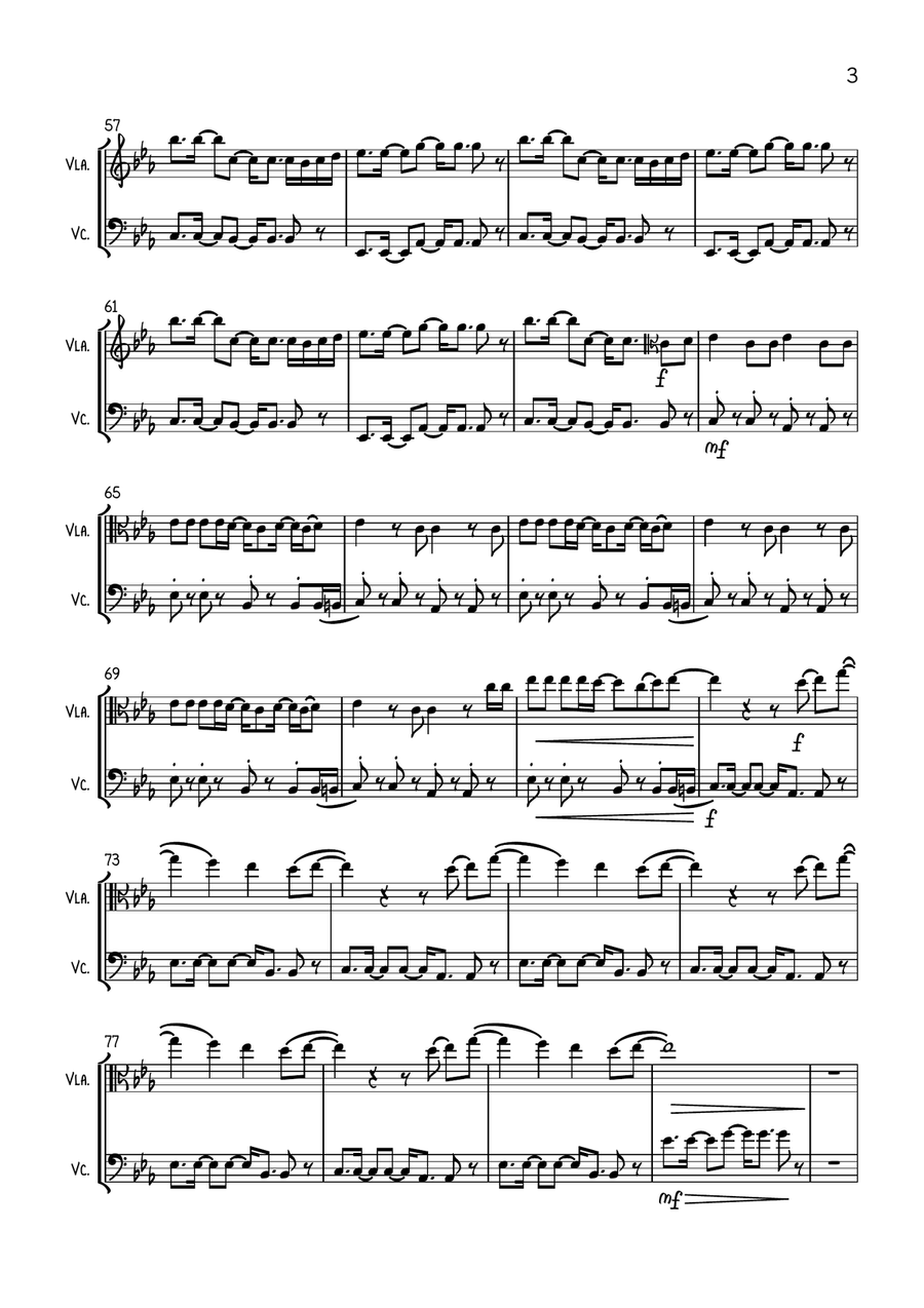 Give Me Everything (Tonight) String Duet scores gallery preview page 3