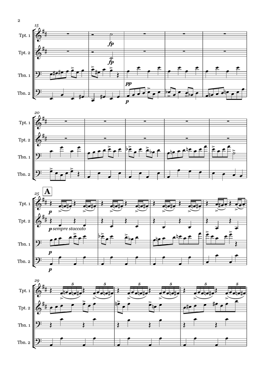 In the Hall of the Mountain King by Edvard Grieg - Brass quartet Brass Quartet scores gallery preview page 2