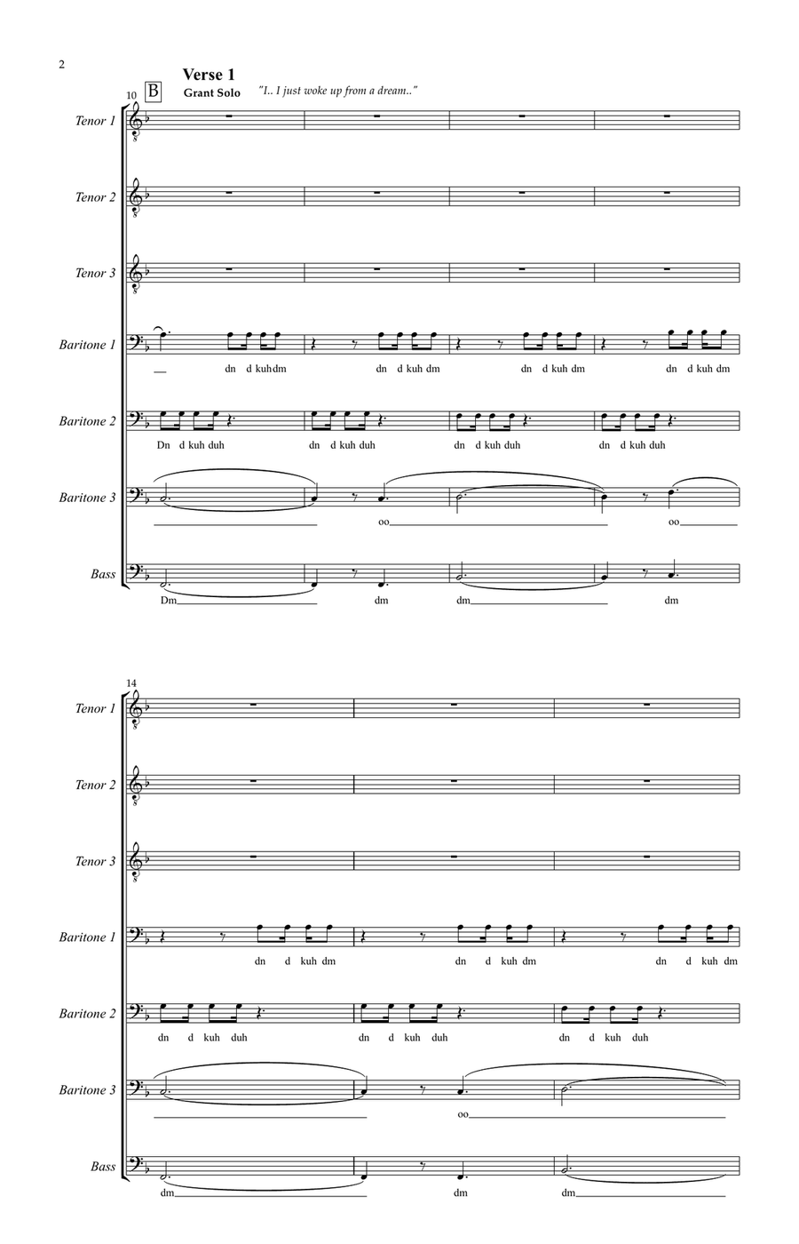 Die With A Smile Die With A Smile TTBB scores gallery preview page 2
