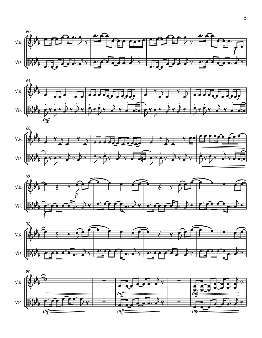 Give Me Everything (Tonight) String Duet scores gallery preview page 3