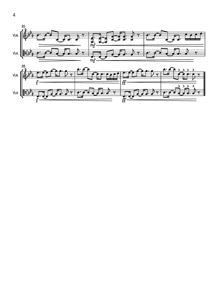 Give Me Everything (Tonight) String Duet scores gallery preview page 4