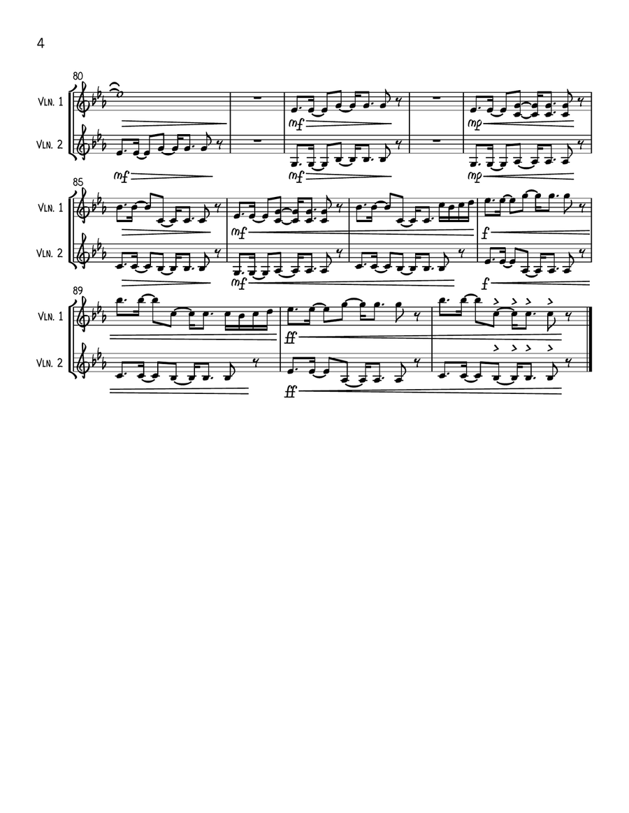 Give Me Everything (Tonight) String Duet scores gallery preview page 4