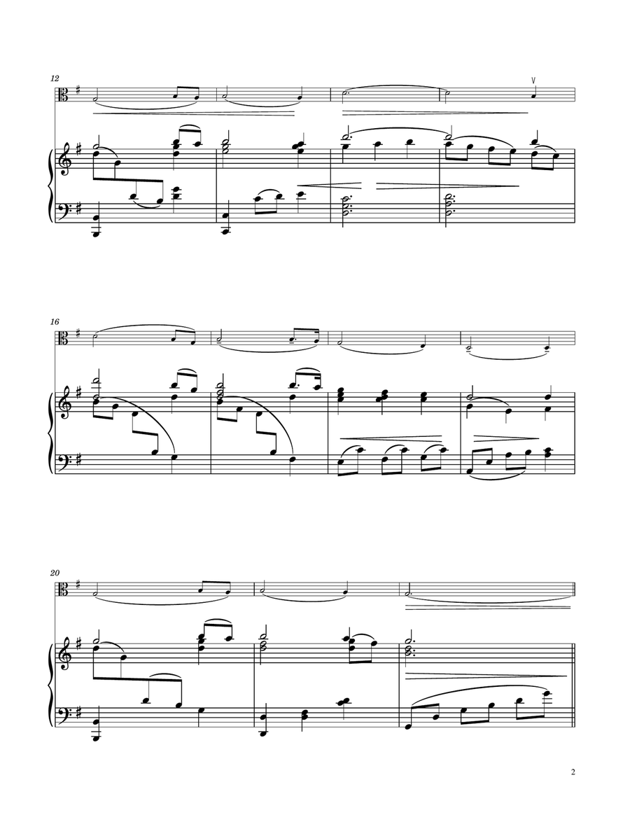 Amazing Grace - Viola Solo with Piano Accompaniment Piano scores gallery preview page 3