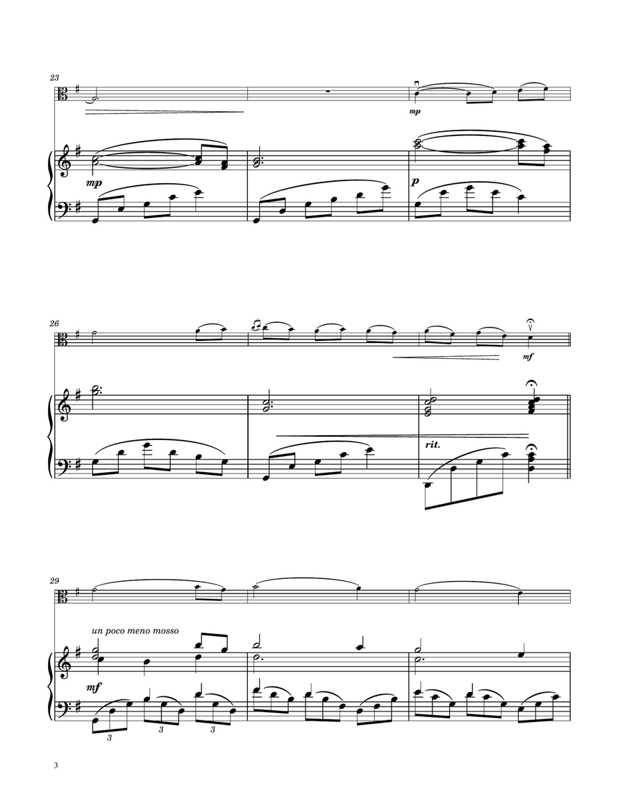 Amazing Grace - Viola Solo with Piano Accompaniment Piano scores gallery preview page 4