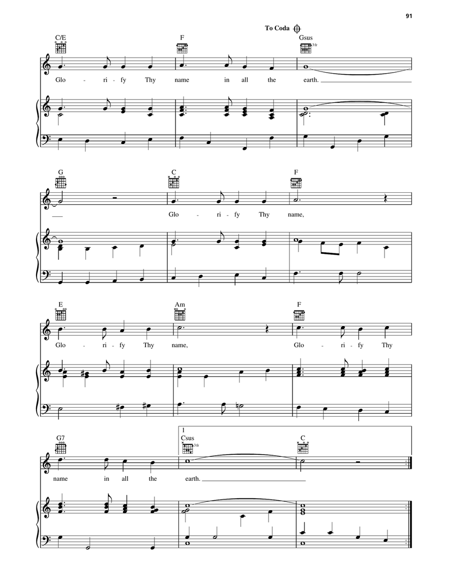 Glorify Thy Name Piano, Vocal, Guitar - Digital Sheet Music page 2