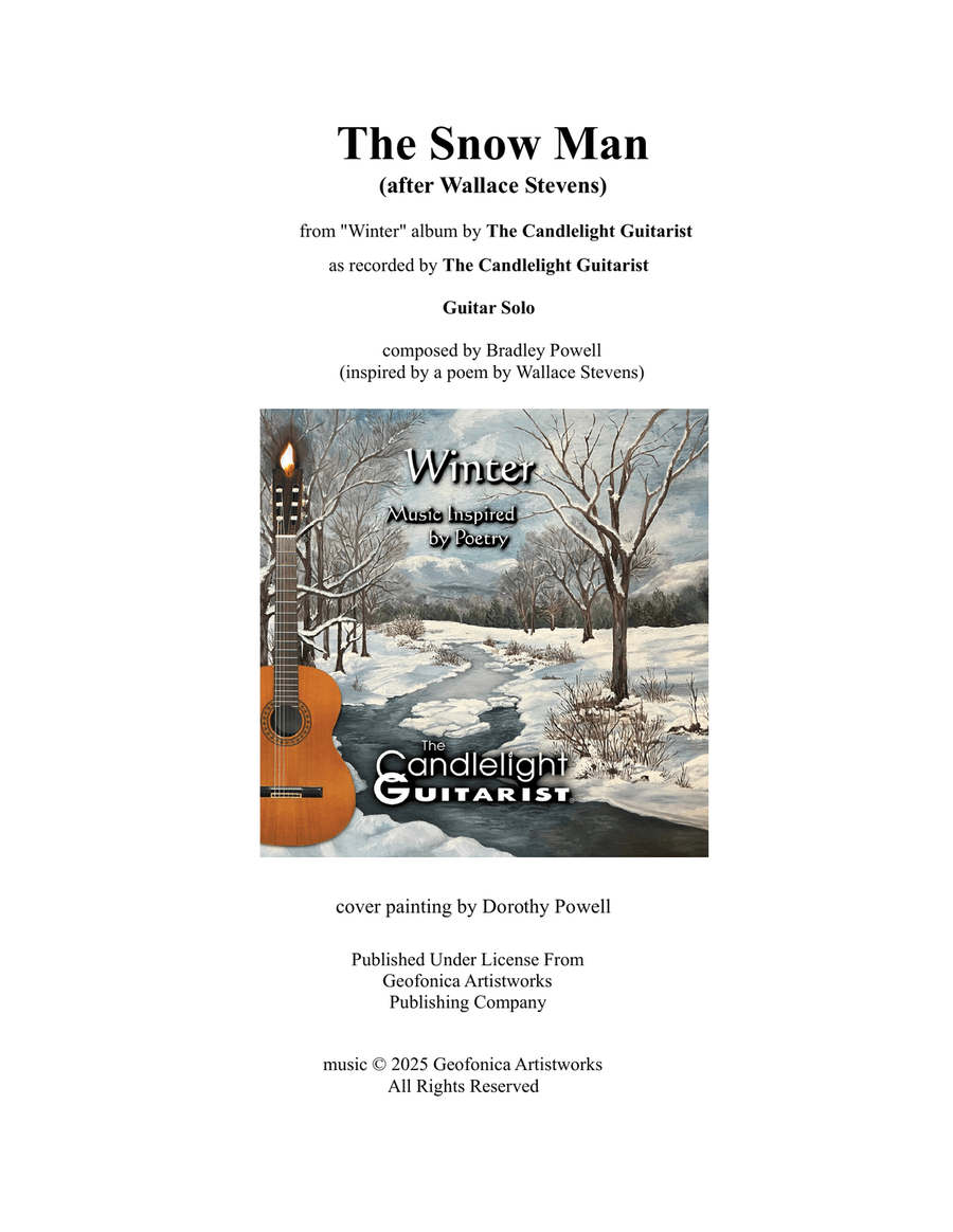 The Snow Man (after Wallace Stevens) Acoustic Guitar scores gallery preview page 1