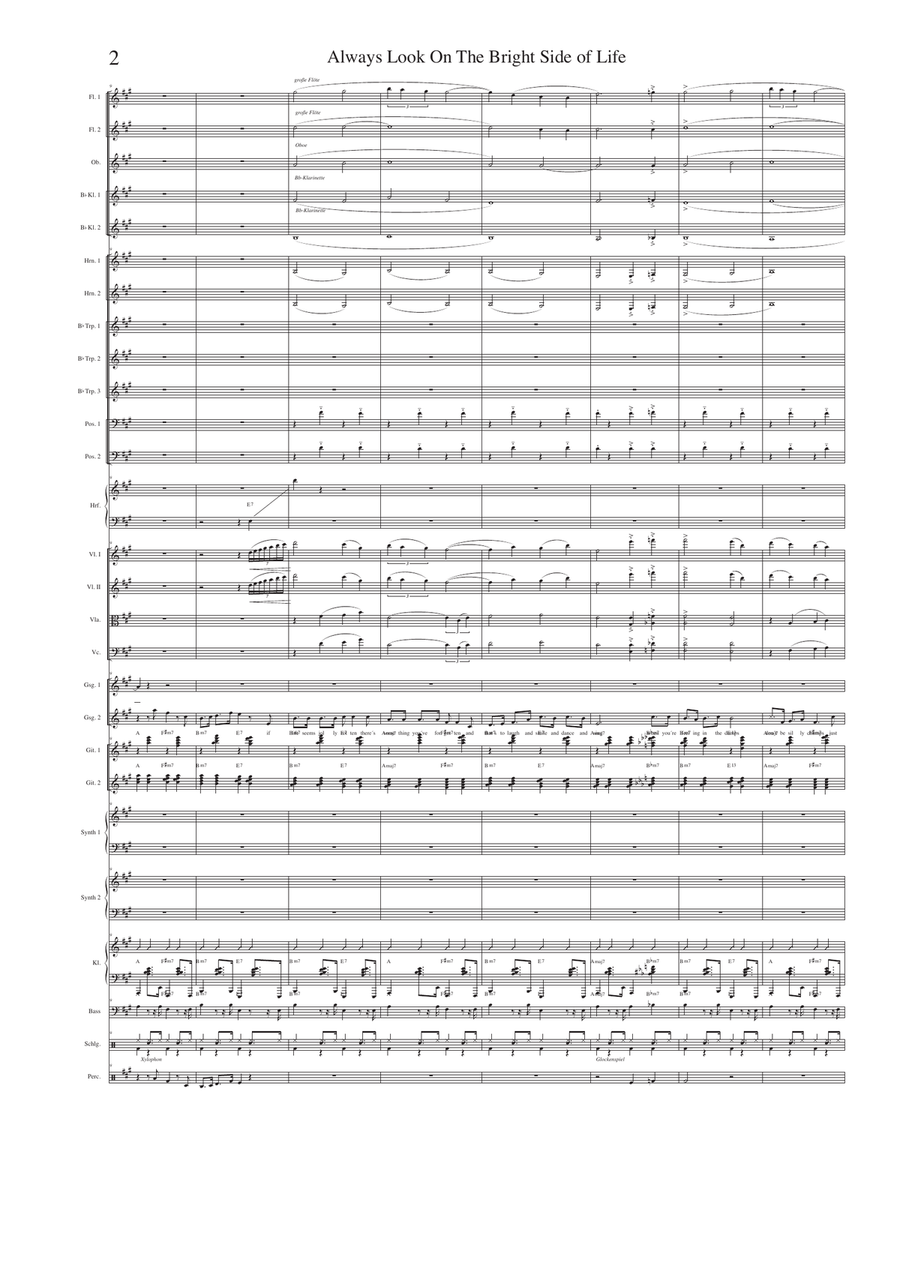 Always Look On The Bright Side Of Life Full Orchestra scores gallery preview page 2