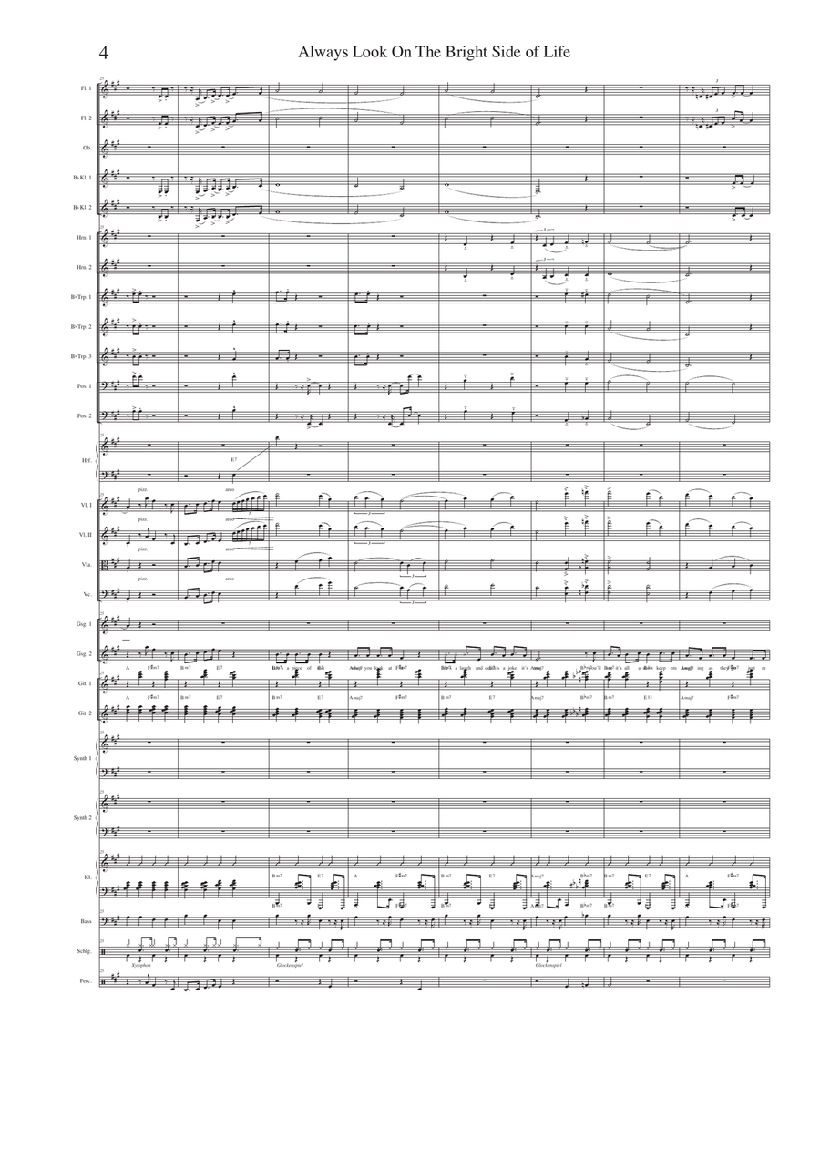 Always Look On The Bright Side Of Life Full Orchestra scores gallery preview page 4
