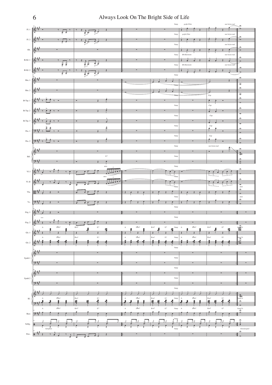 Always Look On The Bright Side Of Life Full Orchestra scores gallery preview page 6