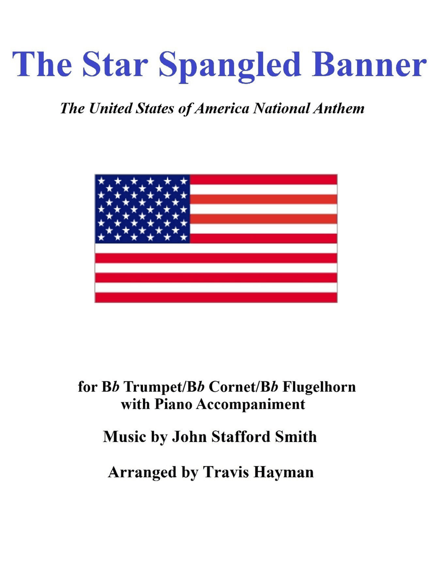 The Star Spangled Banner - for Bb Trumpet/Bb Cornet/Bb Flugelhorn with Piano Accompaniment Cornet scores gallery preview page 1