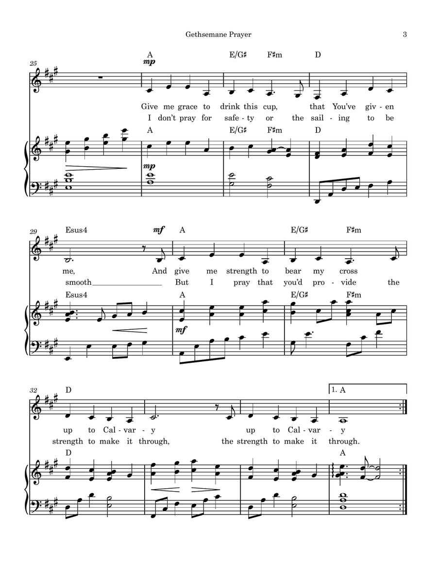 Gethesemane Prayer Gethesemane Prayer Piano, Vocal scores gallery preview page 3