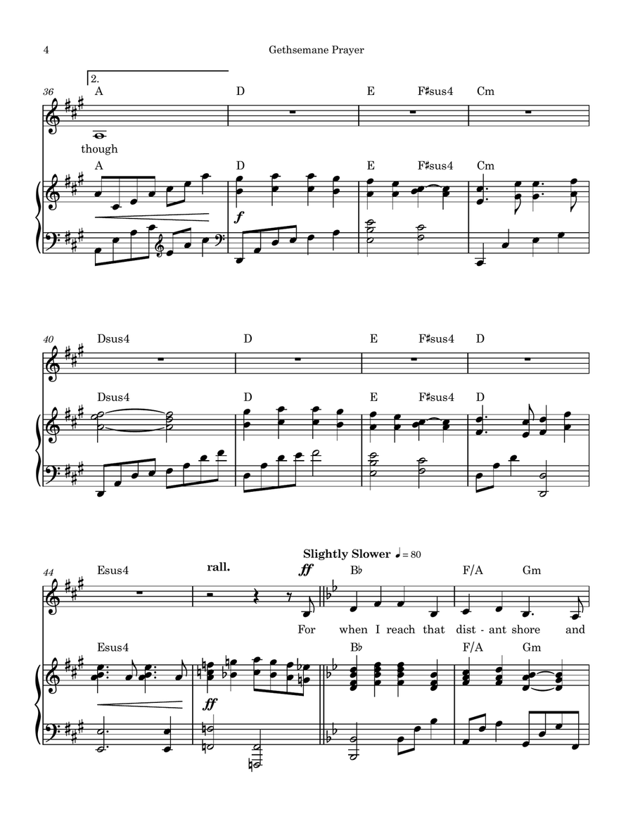 Gethesemane Prayer Gethesemane Prayer Piano, Vocal scores gallery preview page 4