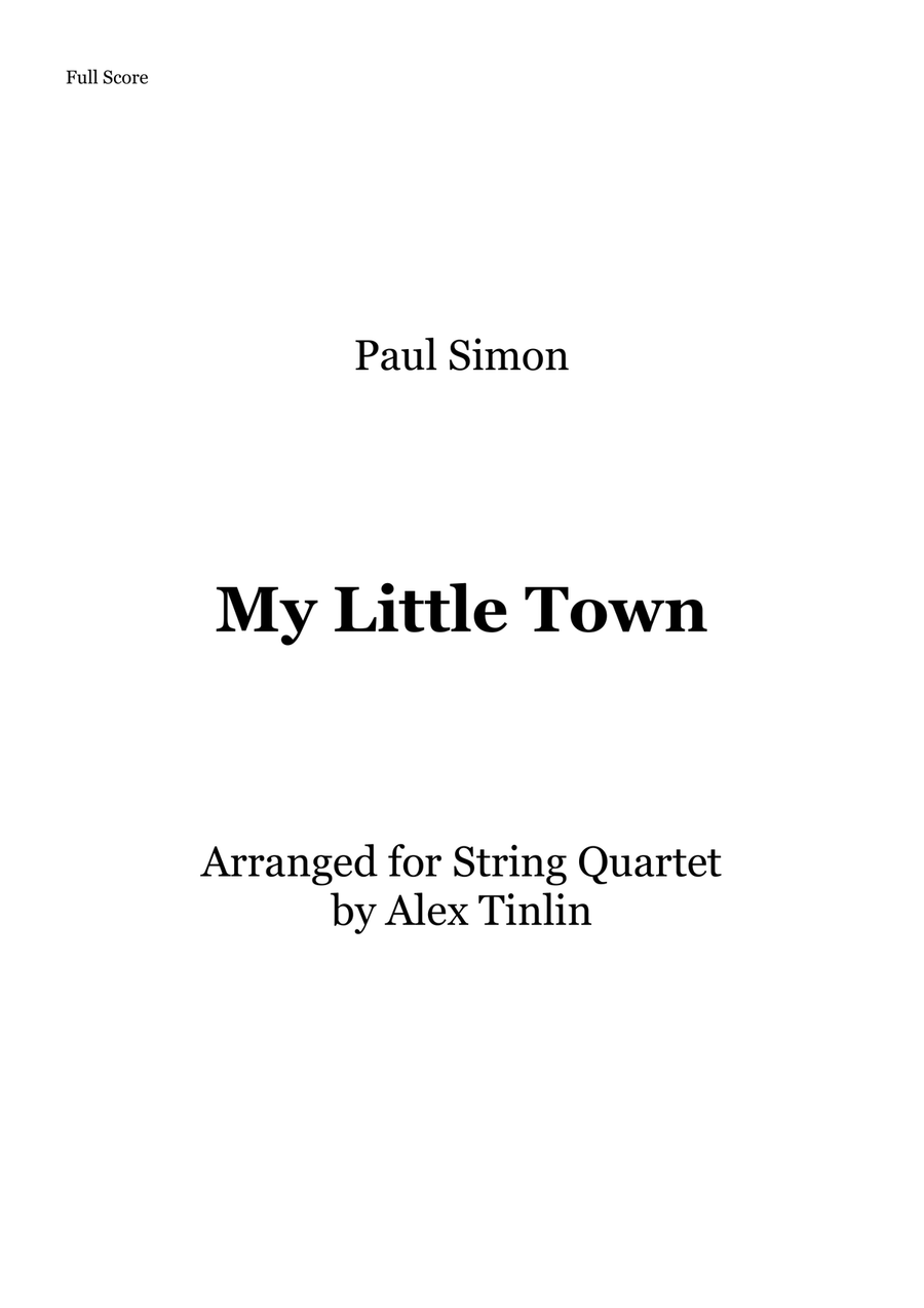 My Little Town My Little Town String Quartet scores gallery preview page 1