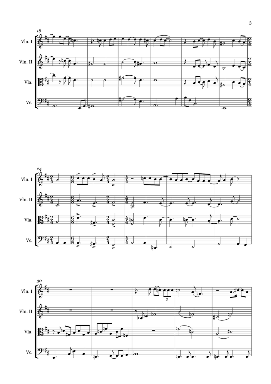 My Little Town My Little Town String Quartet scores gallery preview page 3