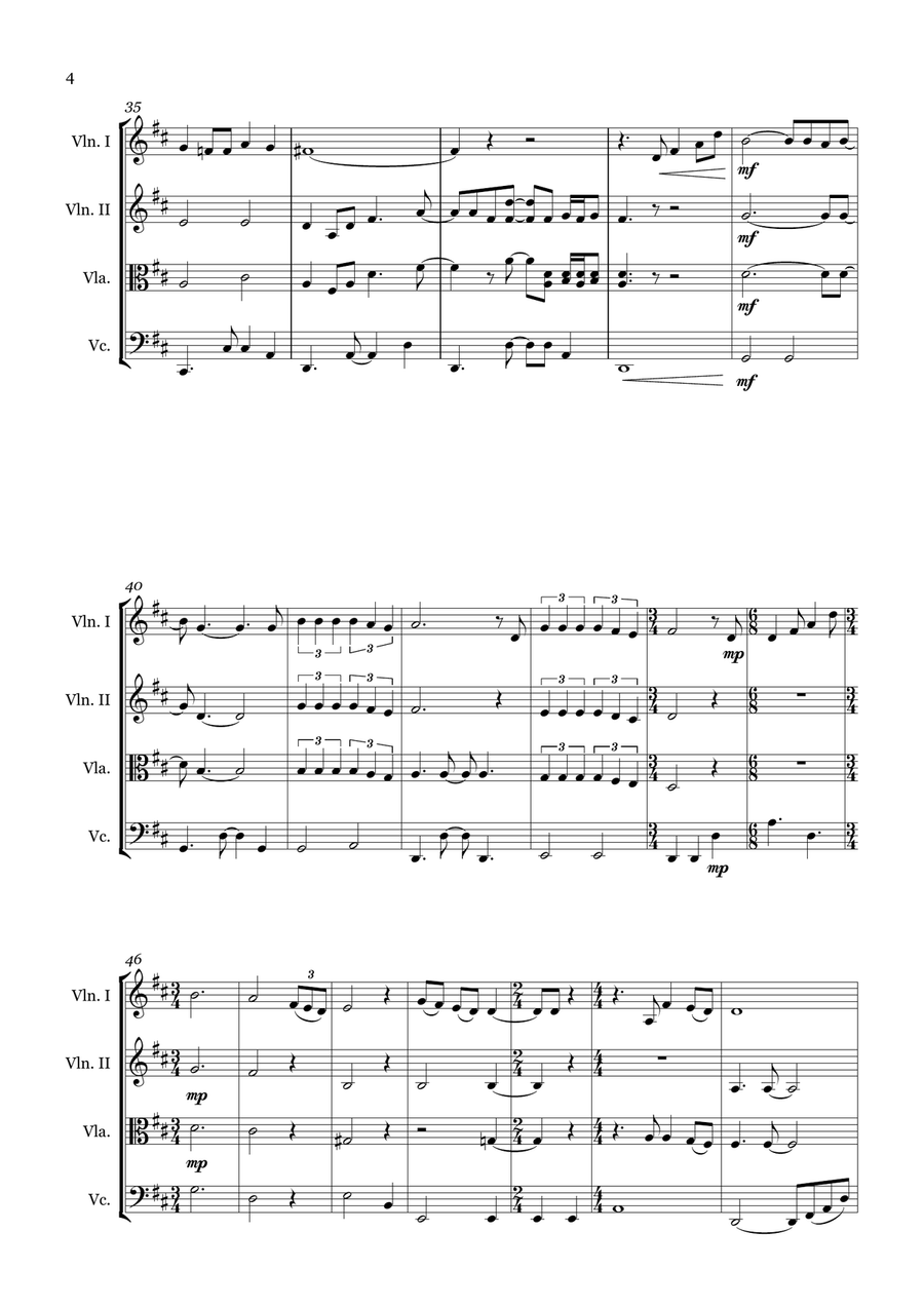 My Little Town My Little Town String Quartet scores gallery preview page 4