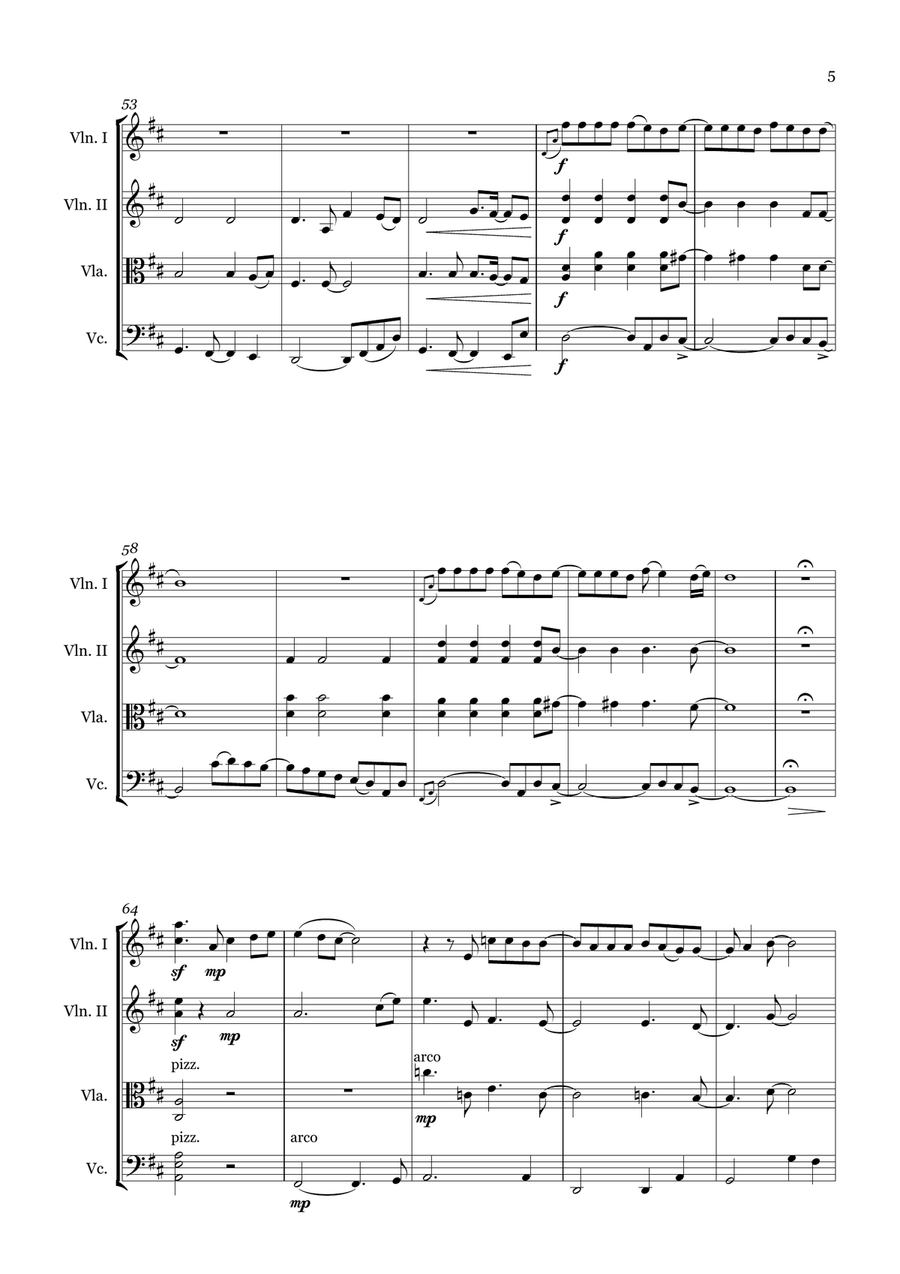 My Little Town My Little Town String Quartet scores gallery preview page 5