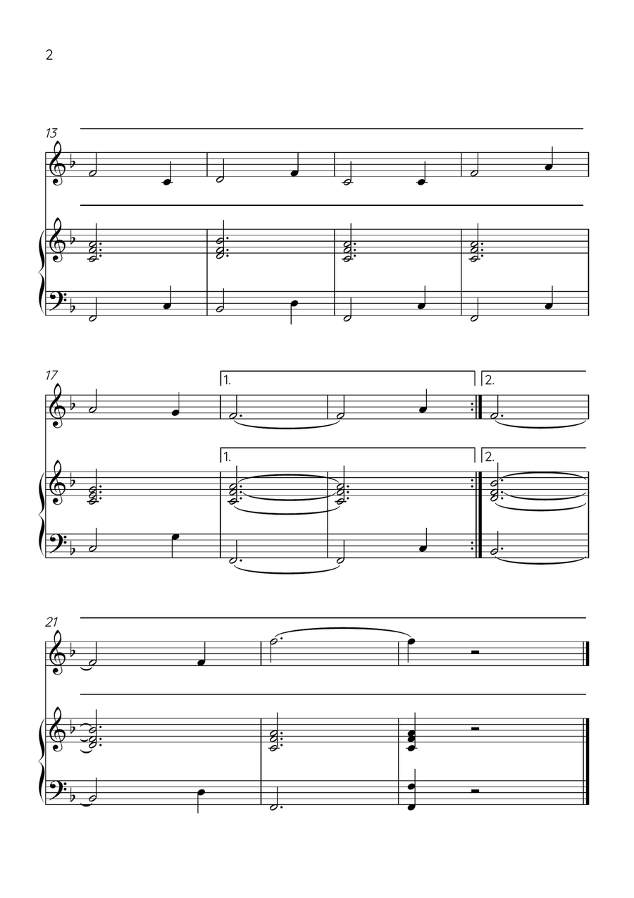 Amazing Grace - Violin and Piano in F Major - Beginner Level Violin Solo scores gallery preview page 2