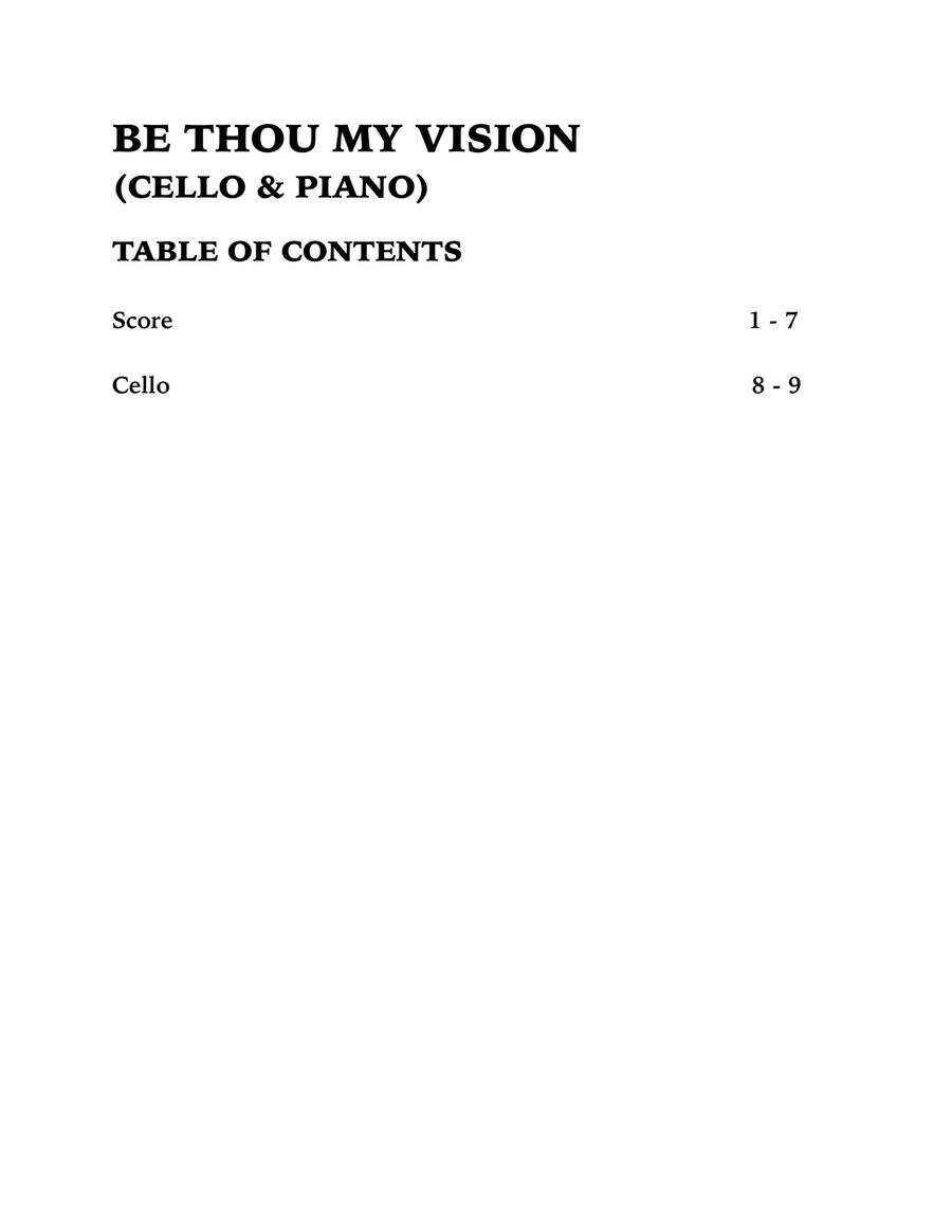 Be Thou My Vision (Cello and Piano) Piano scores gallery preview page 4