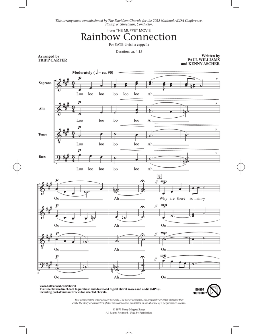 Rainbow Connection (from The Muppet Movie) Divisi scores gallery preview page 1