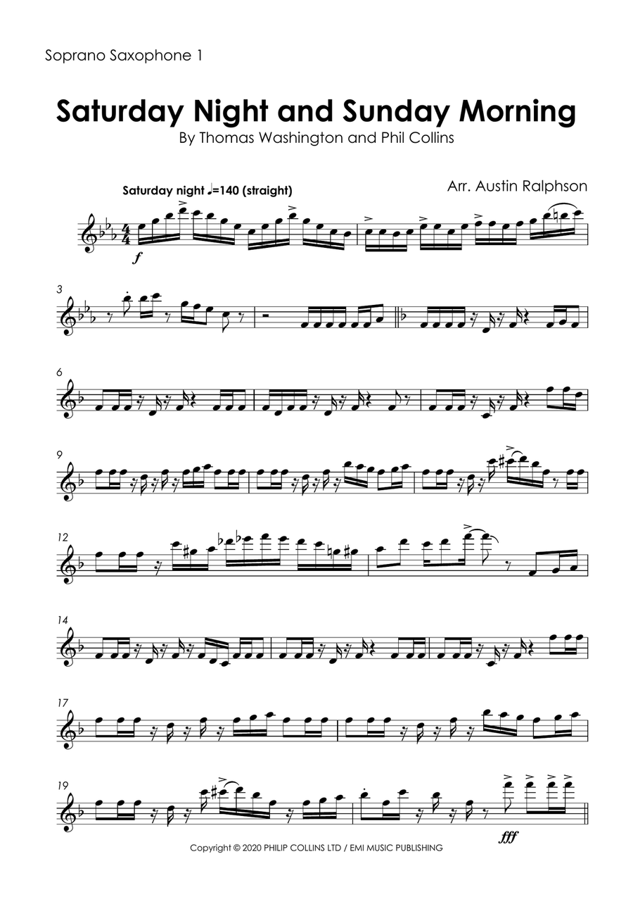 Saturday Night And Sunday Morning Woodwind Ensemble scores gallery preview page 3