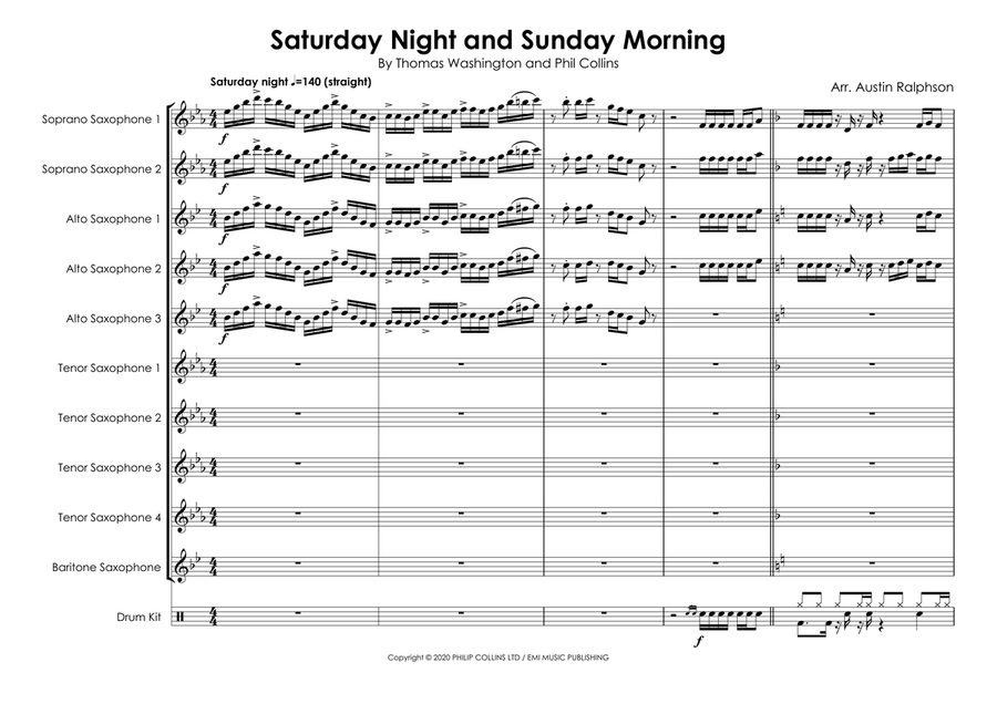 Saturday Night And Sunday Morning Woodwind Ensemble scores gallery preview page 5