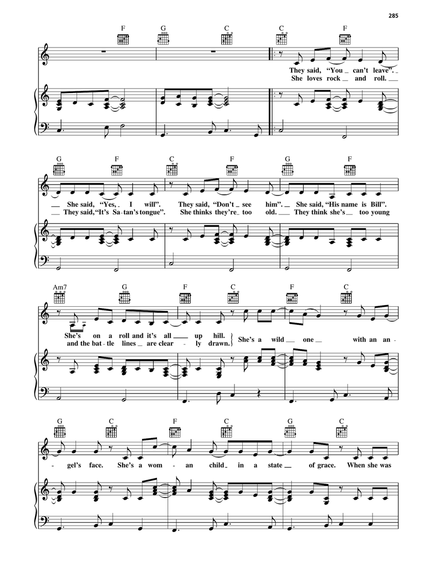Wild One Wild One Piano, Vocal, Guitar scores gallery preview page 2