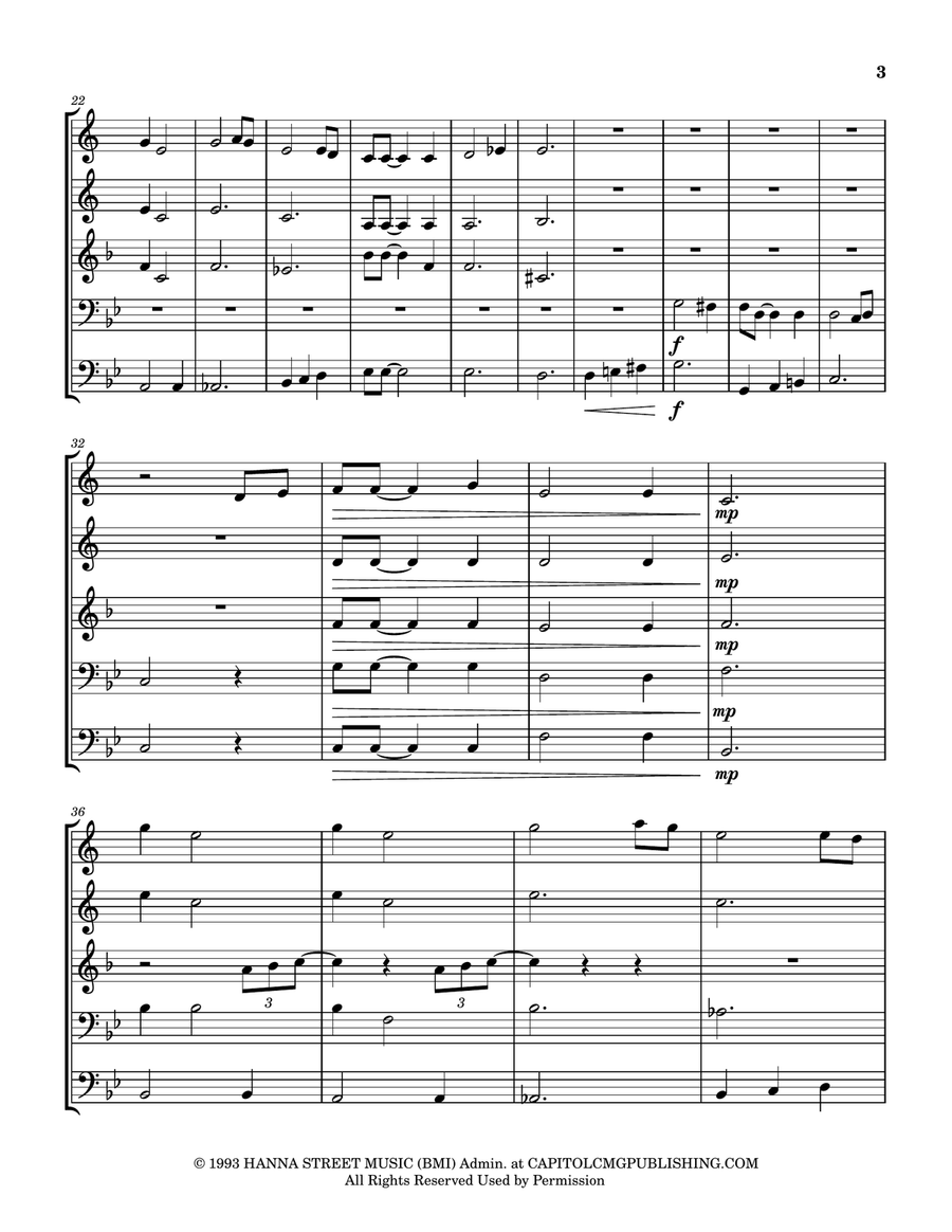 There's Something About That Name Brass Quintet scores gallery preview page 3