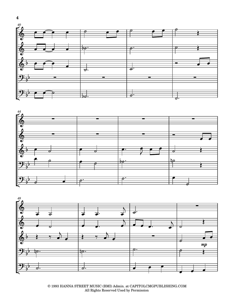 There's Something About That Name Brass Quintet scores gallery preview page 4
