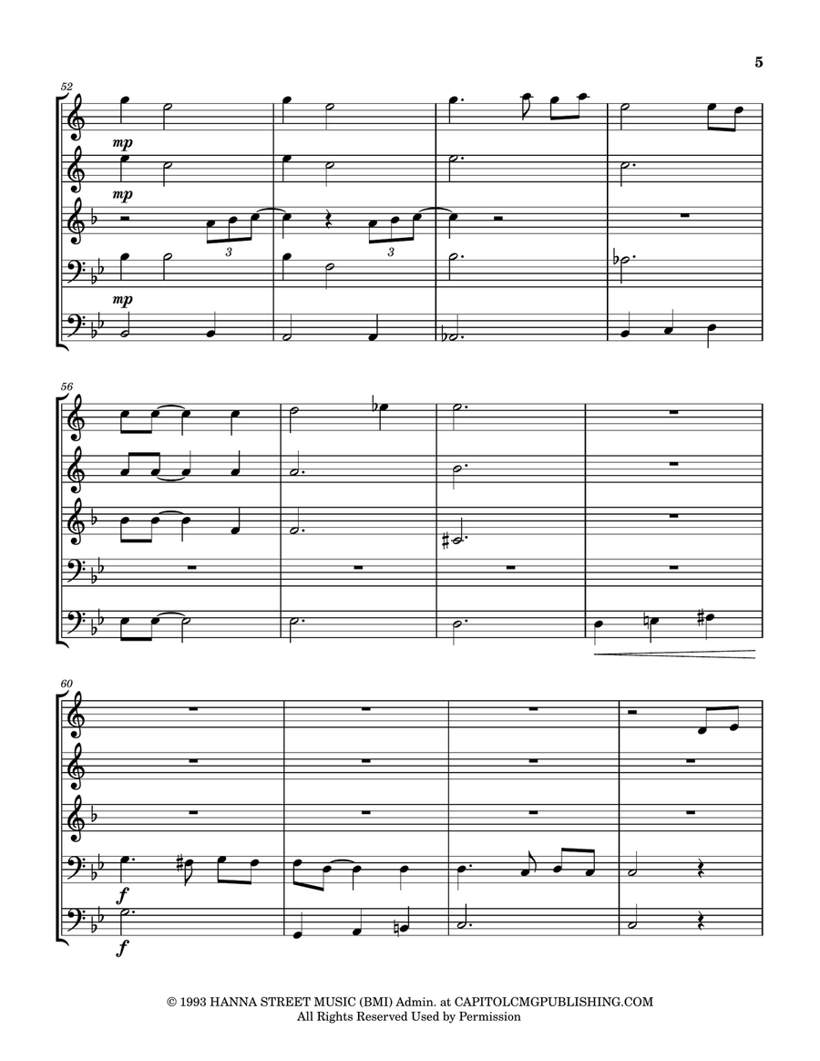 There's Something About That Name Brass Quintet scores gallery preview page 5