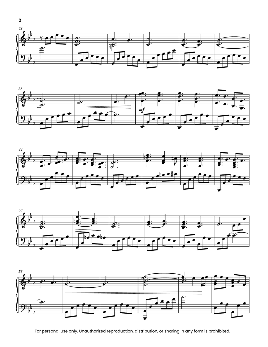 Abide with Me! Abide with Me! Piano Solo scores gallery preview page 2