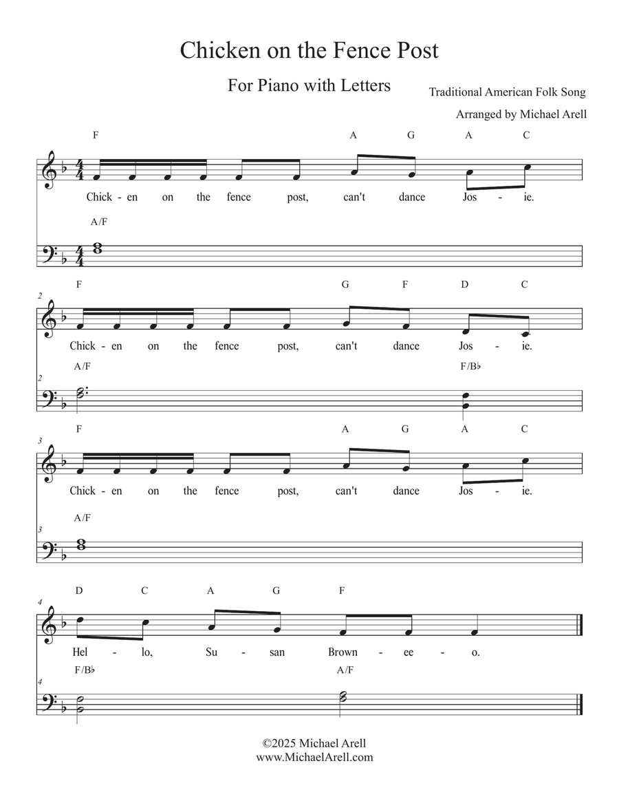 Chicken On The Fence Post Piano Method scores gallery preview page 1