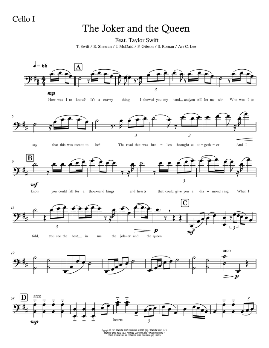 The Joker And The Queen (Feat. Taylor Swift) String Duet scores gallery preview page 2