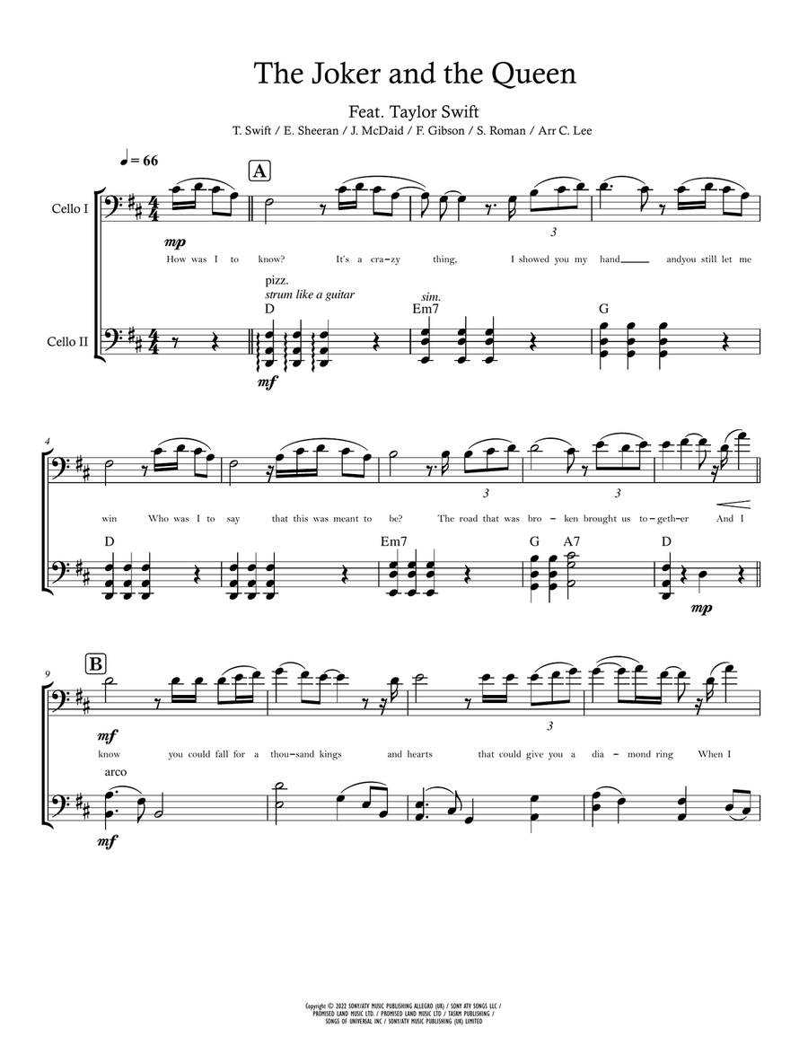 The Joker And The Queen (Feat. Taylor Swift) String Duet scores gallery preview page 4