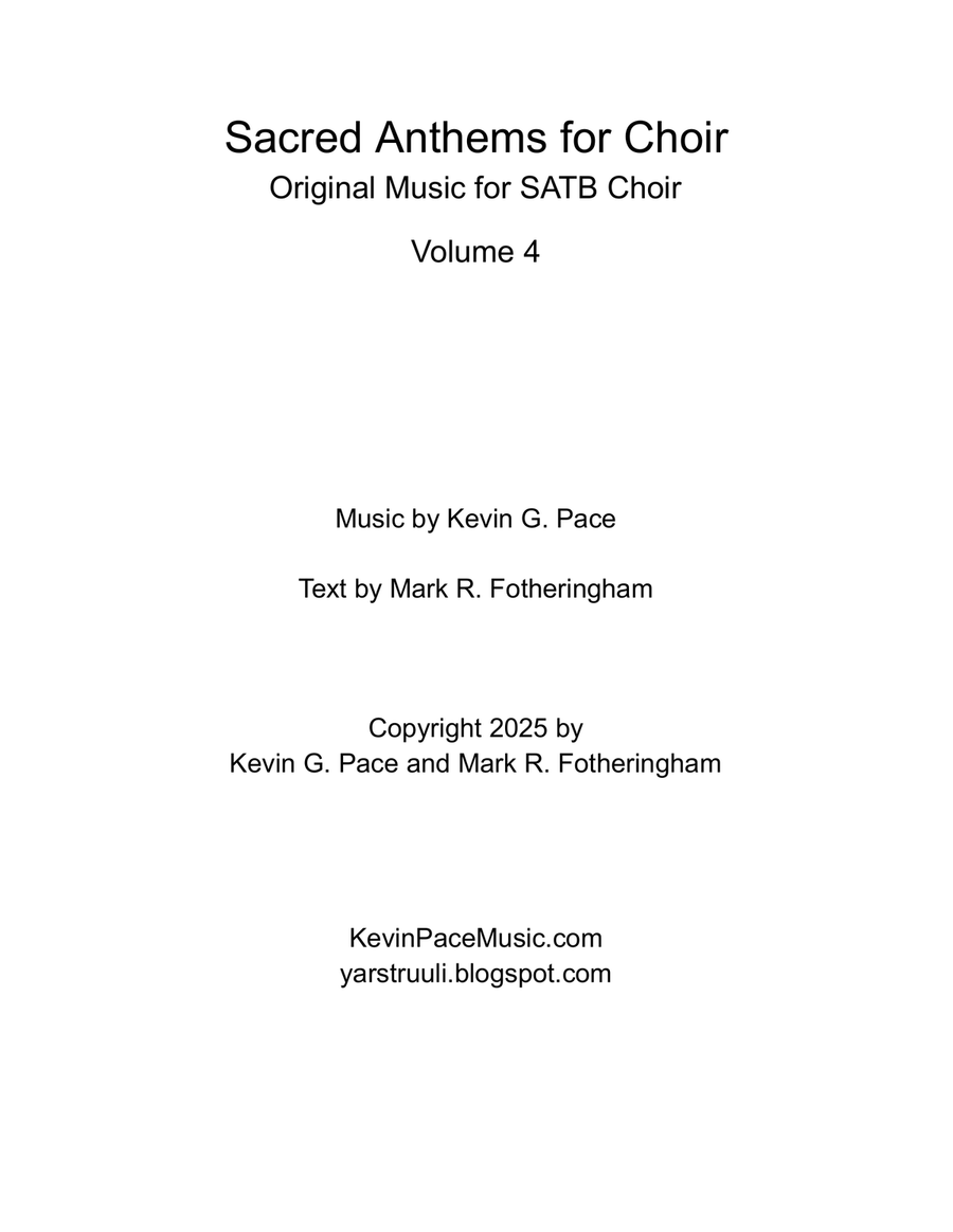 Sacred Anthems for Choir, volume 4 4-Part scores gallery preview page 2