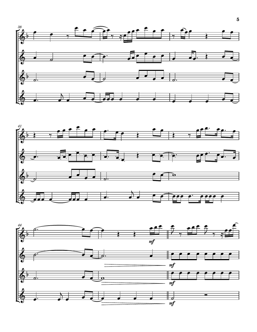 Mighty Name Of Jesus Saxophone Quartet scores gallery preview page 6