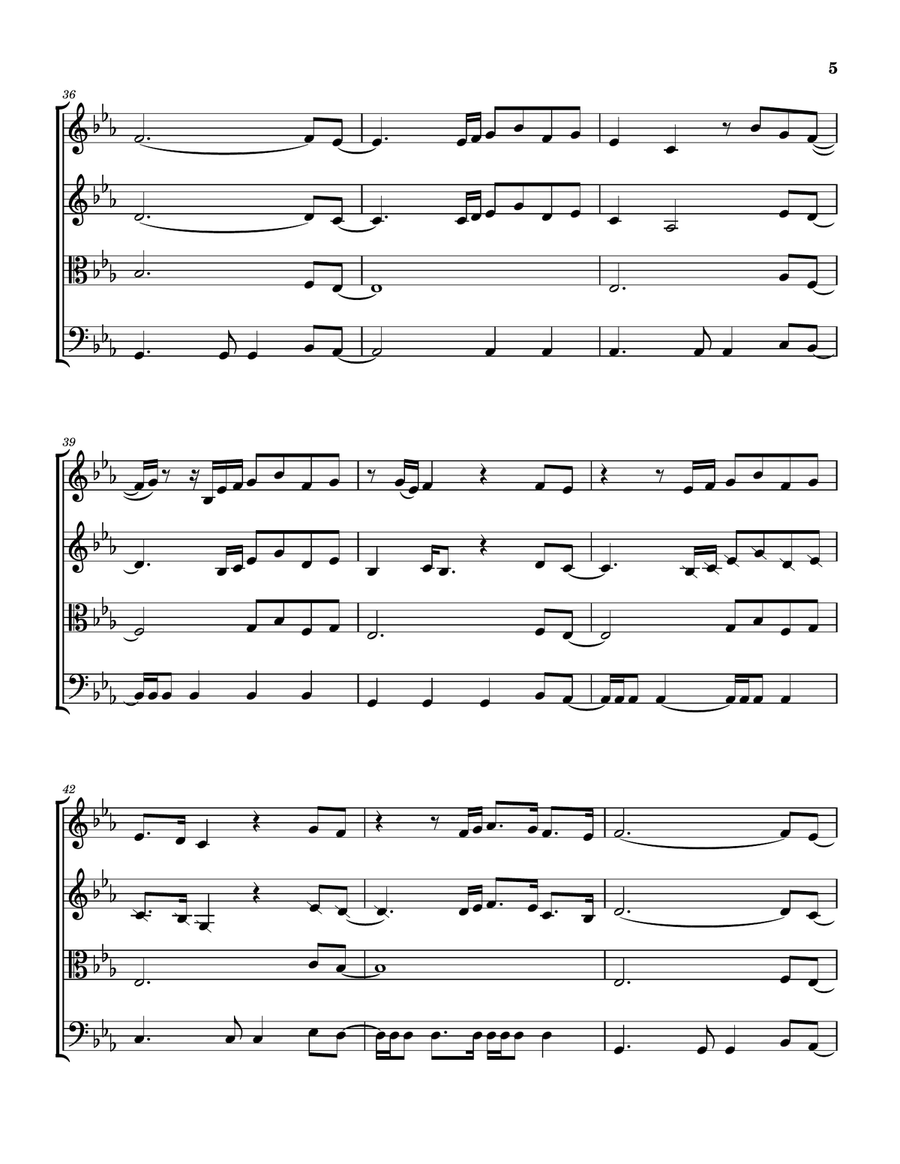 Mighty Name Of Jesus String Quartet scores gallery preview page 6