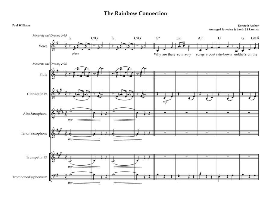 Rainbow Connection Rainbow Connection Large Ensemble scores gallery preview page 1