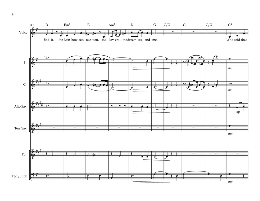 Rainbow Connection Rainbow Connection Large Ensemble scores gallery preview page 4