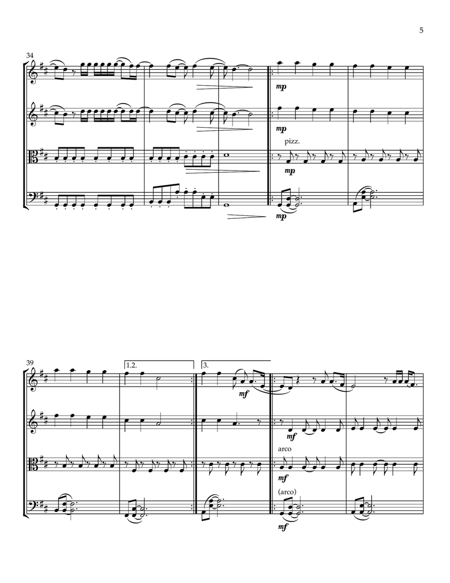 What A Beautiful Name What A Beautiful Name String Quartet scores gallery preview page 6