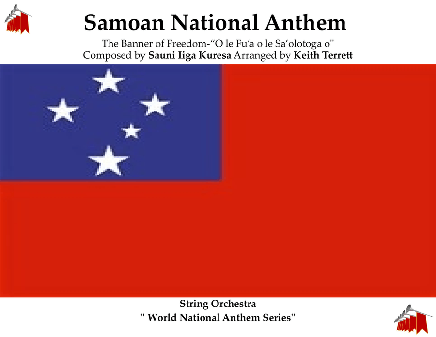 Samoan National Anthem for String Orchestra String Orchestra scores gallery preview page 1