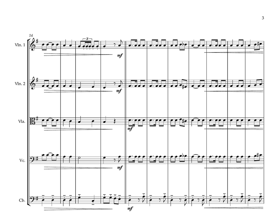 Samoan National Anthem for String Orchestra String Orchestra scores gallery preview page 3