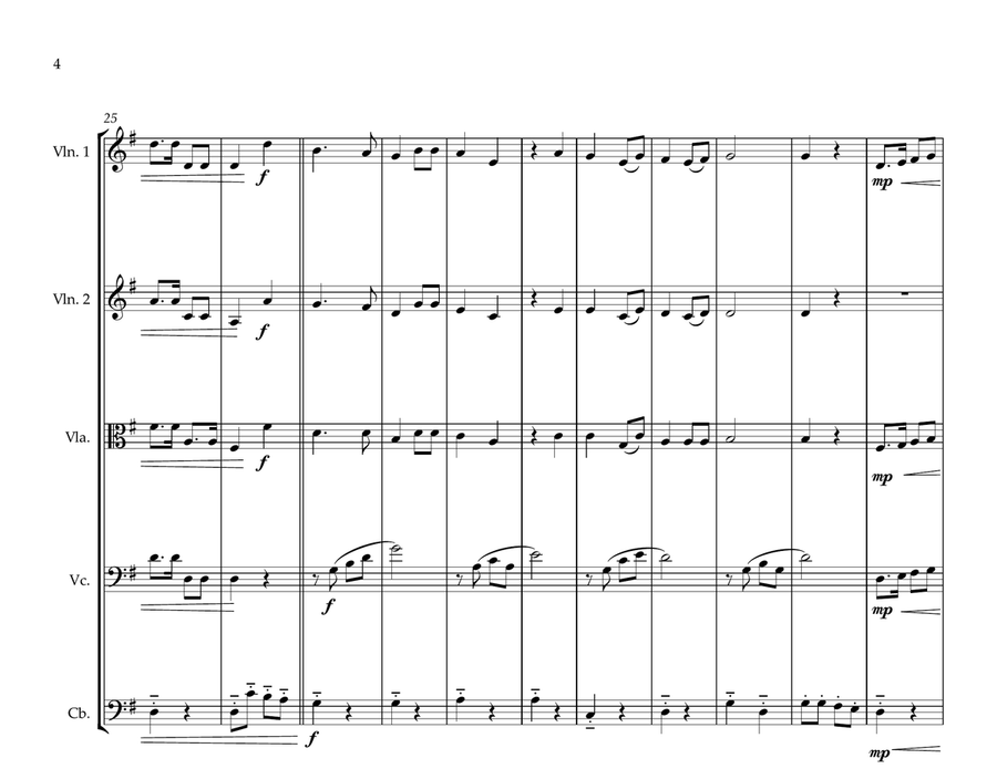 Samoan National Anthem for String Orchestra String Orchestra scores gallery preview page 4