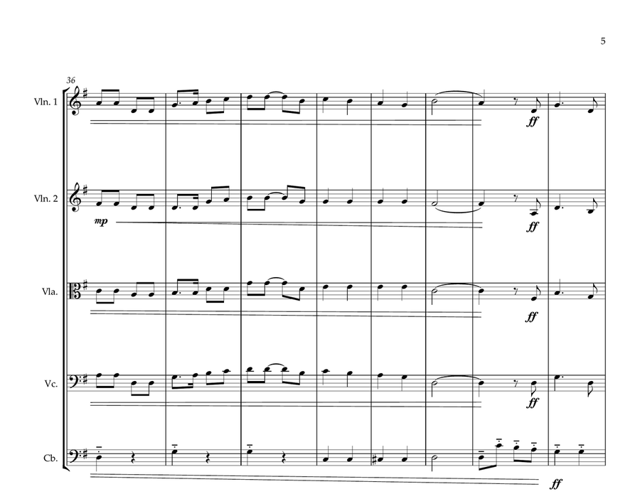 Samoan National Anthem for String Orchestra String Orchestra scores gallery preview page 5